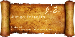 Juriga Esztella névjegykártya